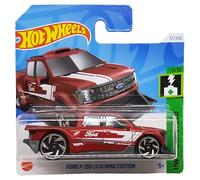 Hot Wheels Ford F-150 Lightning Custom - HW Green Speed 5/10 - HTB82 - Carte courte - Rouge foncé métallisé - Mattel 2024
