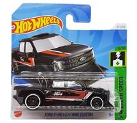 Hot Wheels Ford F-150 Lightning Custom - HW Green Speed 5/10 - HTD01 - Carte courte - Camion de pick-up - Noir - Mattel 2024 - 1:64