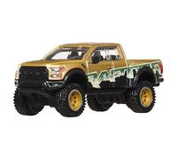 Hot Wheels Ford F150 Raptor 2017 Voiture Premium Car Culture à collectionner, modèle en métal à l’échelle 1/64, véhicule tout-terrain avec pneus Real Riders