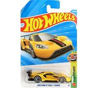 Hot Wheels Ford GT Race 2016 [Jaune] Exoticars 8/10, 124/250 Treasure Hunt! - Véhicule jouet moulé sous pression à l'échelle 1:64