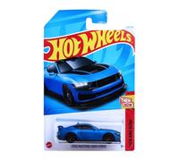Hot Wheels Ford Mustang Dark Horse - Then and Now 10/10 - HRY93 - Short Card - Voiture de sport - Bleu mat - Mattel 2024 - 1:64