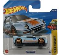Hot Wheels Ford RS200 - Peak Pursuit 9/10 - JBB49 - Carte courte - Laquage Gulf - Mattel 2025 - Modèle Ford sous licence officielle au design de rallye rétro à l'échelle 1:64