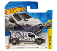 Hot Wheels Ford Transit Connect - HW Art Cars 6/10 - HKH50 - Carte courte - Blanc - Mattel 2023-1:64