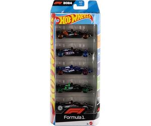 Hot Wheels Formula 1 Coffret de 5 Voitures de Course en métal à l’échelle 1/64, décorations représentant différentes écuries de F1, à Collectionner, JGF58