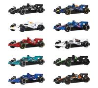 Hot Wheels Coffret 10 voitures de Formule 1 en métal à l’échelle 1/64 représentant chaque écurie F1 2025, avec des détails authentiques pour jouer ou exposer, JMM24