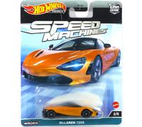 Hot Wheels FPY86-HKC43 McLaren 720S orange métallisé - Speed Machines 2/5 échelle environ 1:64 Modèle réduit de voiture