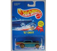 Hot Wheels Green '57 Chevy #213 All Blue Card