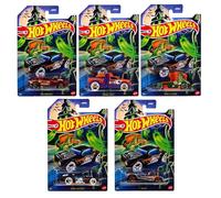 Hot Wheels Halloween Spooky Series Lot de 5 voitures moulées sous pression, dos creux, diesel, Haul-O-Gram, Night Shifter, Culor DXT91-979A