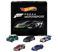 Hot Wheels HFF49 - Forza Lot de 5 véhicules de Course Jouet à l'échelle 1:64 avec détails Authentiques et Design réaliste, Cadeau pour Les collectionneurs et Les Enfants à partir de 3 Ans