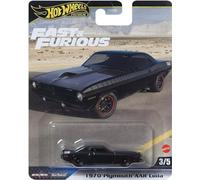 Hot Wheels HNW46-HYP68 Plymouth AAR Cuda noir Fast & Furious 3/5 2023 Échelle environ 1:64 Modèle de voiture