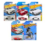 Hot Wheels Honda/Acura Random Lot de 5 figurines mystères assorties (sans doublons) [Les styles peuvent varier] Échelle 1:64