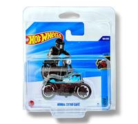 Hot Wheels Honda CB750 Café (bleu et noir) 1/5 Moto - 2025-150/250 (carte courte) - Comprend un étui de protection KLAS Car Keeper - JBB79