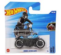 Hot Wheels - Honda CB750 Café - HW Moto 1/5 - JBB79 - Carte courte - Moto - Bleu clair - Mattel 2025 - Modèle Honda sous licence officielle - 1:64