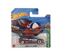 Hot Wheels - Honda Civic Custom - JBB22 - HW Reverse Rake 5/5 - Carte courte - Bleu/rouge - Modèle sous licence officielle - Aspect Hot-Rod - Mattel 2025 (201/250) - 1:64