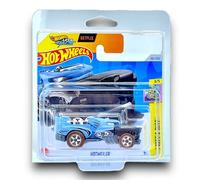 Hot Wheels Hotweiler (bleu clair, marron et noir) 3/5 HW Mega Bite - 2024-66/250 (carte courte) - Comprend un étui de protection pour cartes courtes KLAS Car Keeper - HTC03
