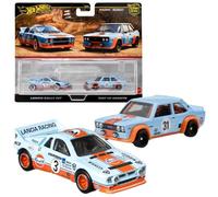 Hot Wheels HRR81 Lancia Rally 037 / Fiat 131 Abarth Lot de 2 minicar 3 ans Bleu