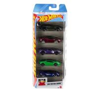 Hot Wheels - HW Motor Show Lot de 5 - JBJ89 - Aston Martin Vulcan, Ferrari SF90 Stradale, Ford GT, Lamborghini Huracán, Lotus Evija - Modèles officiels de licence - Mattel 2025 (90/250) - 1:64