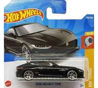 Hot Wheels Jaguar Type F 2020, HW Turbo 10/10, HCT71, carte courte, noire, Mattel 2022