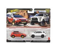 Hot Wheels JBK98 Lot de 2 mini voitures Subaru Crosstrek / Toyota 4Runner 2018 à partir de 3 ans
