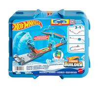 Hot Wheels Jeu De Construction Boîte Lancement Cascade Track Builder, Éléments De Piste Et Boîte Rangement Empilable Bleue, 1 Voiture Incluse, Jouet Enfant, A Partir De 4 Ans, HNJ67