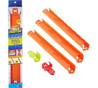 Hot Wheels Kit de piste à roulettes, Track Builder Pack de 30 cm - Piste plate facile à emboîter : 2 pièces moulées et 1 flexible de 30 cm et 2 adaptateurs JDW41