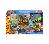 Hot Wheels L’Attaque du Requin Coffret et véhicule en métal à l’échelle 1/64. 2 modes de jeu : terrassez le requin ou faites-vous dévorer, JHL96
