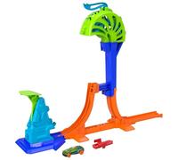 Hot Wheels Lanceur Vertical de l’Extrême Coffret cascades avec saut de 45 cm de haut et cage de récupération, compatible piste Speed Snap, véhicule à l’échelle 1/64, JHK75