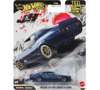 Hot Wheels LB Nissan Skyline 2000GT-R LBWK Voiture de collection miniature haut de gamme à l'échelle 1:64 en métal moulé sous pression, pneus Real Riders et carrosserie/châssis métalliques, JKF11