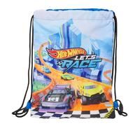 safta HOT WHEELS LET'S RACE - Sac à dos plat junior, idéal pour enfants de différents âges, confortable et polyvalent, qualité et résistance, 26 x 34 cm, Bleu/noir, M, Décontracté