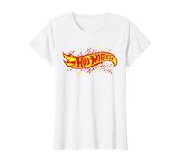 Hot Wheels - Logo Shattered T-Shirt, Femme, Blanc, XS