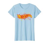 Hot Wheels - Logo Shattered T-Shirt, Femme, Bleu Céleste, XS
