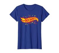 Hot Wheels - Logo Shattered T-Shirt, Femme, Bleu Royal, XS