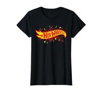 Hot Wheels - Logo Shattered T-Shirt, Femme, Noir, XS