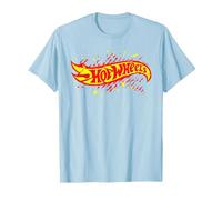 Hot Wheels - Logo Shattered T-Shirt, Homme, Bleu Céleste, S