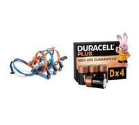 Hot Wheels Looping Infernal, Coffret de Jeu pour Petites Voitures avec Circuit et Pistes, Jouet pour Enfant, FTB65 + Duracell Plus D x 4