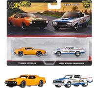 Hot Wheels Lot 2 Voitures '71 AMC Javelin & Rebel Machine HBL96
