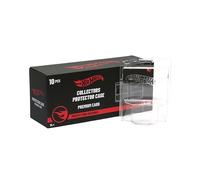 Hot Wheels Lot de 10 protecteurs de cartes Premium, sous blister transparent, présentoir de voiture échelle 1:64, produit officiel Mattel