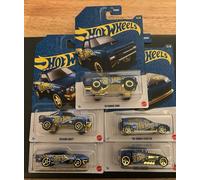 Hot Wheels Lot de 5 véhicules nacrés et chromés pour 58e anniversaire - Bleu et or - Collection 2026 - NO Chase