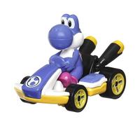 Hot Wheels Voiture en métal 1:64 Mario Kart Yoshi bleu – Kart standard
