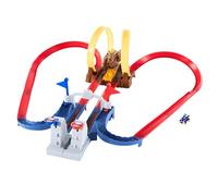 Hot Wheels - Coffret Mario Kart Chaos au château de Bowser - Piste modulable avec mini-véhicule