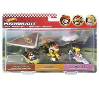 Hot Wheels Mario Kart Mini Véhicules 3er Paquet (Mario,Bowser,Princesse Peach )