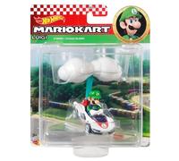 Hot Wheels Mario Kart Glider - Voiture en métal 1/64 - Figures Luigi P-Wing