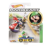 Hot Wheels Mario Kart Mini-Véhicule Luigi Mach 8 à l'échelle 1: 64, Inspiré par Les Personnages et Voitures du Jeu, Jouet pour Enfant, GBG27