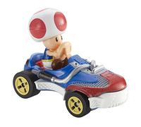Hot Wheels Mario Kart Mini-véhicule Toad Sneeker à l'échelle 1:64, Inspiré par Les Personnages et Voitures du Jeu, Jouet pour Enfant, GBG30