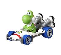 Hot Wheels Mario Kart Mini-Véhicule Yoshi B-Dasher à l'échelle 1: 64, Inspiré par Les Personnages et Voitures du Jeu, Jouet pour Enfant, GBG29 Multicolore