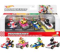 Hot Wheels Mariokart Lot de 4 pièces exclusives Yoshi P-Wing Mario Bowser Luigi Noir