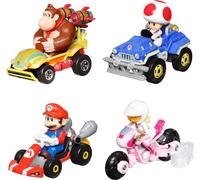 Hot Wheels Pack 4 voitures Mario Kart HKD43