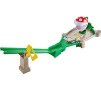 Hot Wheels - Mario Kart Piste de Course Piranha - Voiture Kart à L'échelle 1-64 - Jouet pour Enfant