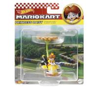 Hot Wheels Mario Kart Princess Daisy Kart Standard avec Accessoires de Glissière en Fleur, Véhicule Jouet en Échelle 1:64 pour Enfants à partir de 3 Ans