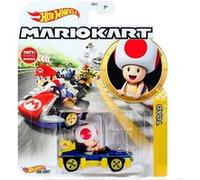 Hot Wheels Mario Kart - Véhicule en métal 1/64 - Personnage Toad Mach 8 G